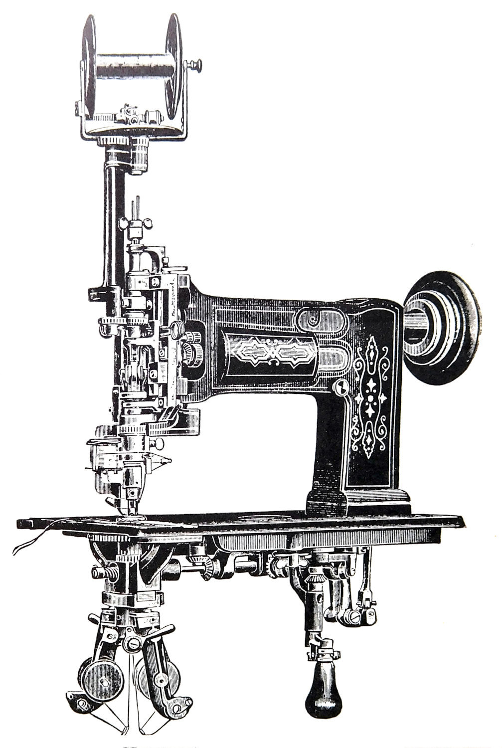 kettenstich kurbelstickmaschine